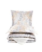 Bettbezug-Set mit 2 Kissenbezügen aus beige/grauer bedruckter Baumwolle - 240x220 cm
