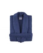 Albornoz de algodón azul marino para hombre
