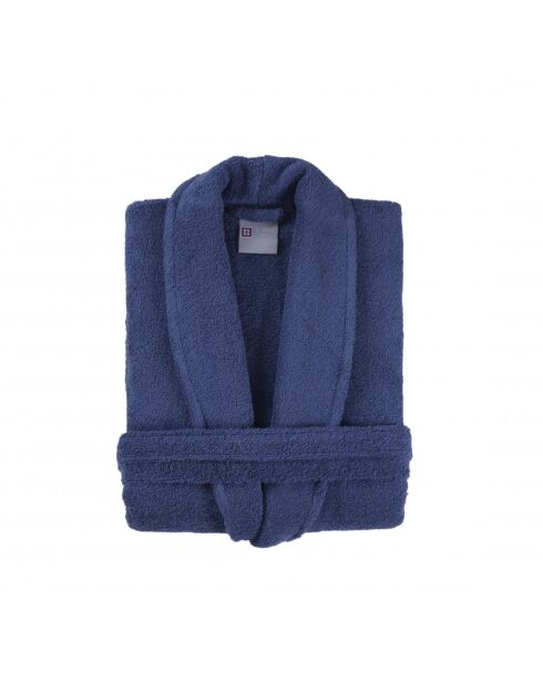 Albornoz de algodón azul marino para hombre