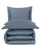 Parure housse de couette en en coton bleue - 200x200 cm