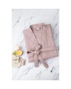Peignoir gaze de coton rose