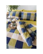 Parure de lit avec 2 taies d'oreiller Flanelle de en coton imprimé Echo Vert