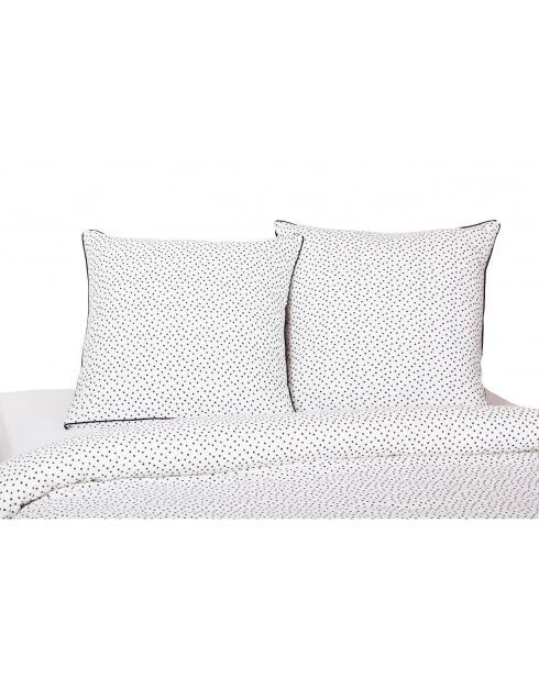 biancheria da letto in cotone con stampa a pois bianco/grigio