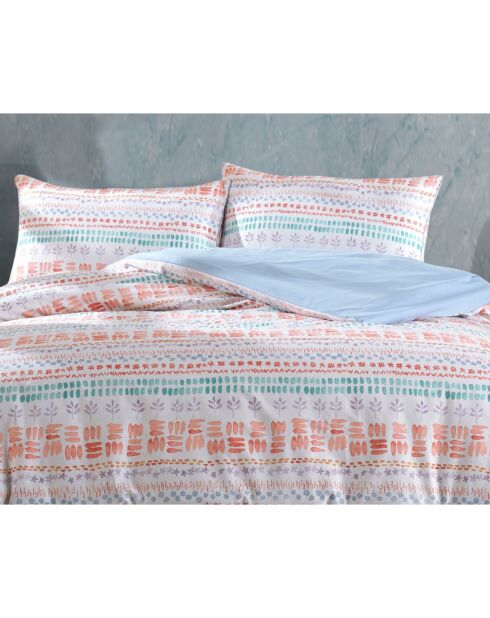 Set letto Elisa in cotone stampato multicolor con federa - 140x200 cm
