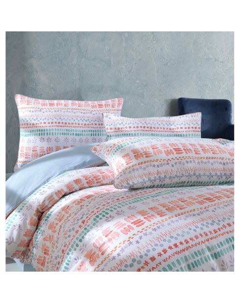 Set letto Elisa in cotone stampato multicolor con federa - 140x200 cm
