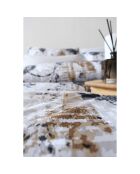 Set letto Andora in cotone stampato nero con federa - 140x200 cm