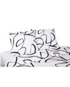 Parure de lit en coton imprimé Irregulaire blanc/noir - 200x200 cm