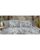 Set copripiumino con 2 federe in cotone grigio - 200x200 cm