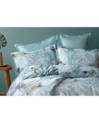 Parure housse de couette avec 2 taies d'oreiller en coton imprimé verte