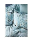 Parure housse de couette avec 2 taies d'oreiller en coton imprimé verte