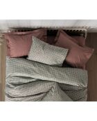 Juego de funda nórdica con funda de almohada de algodón estampado gris -140x200 cm