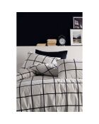 Set copripiumino in cotone stampato nero/bianco con 2 federe