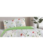 Parure housse de couette avec 2 taies d'oreiller en coton imprimé multicolore