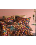 Parure housse de couette avec 2 taies d'oreiller en coton imprimé rouge