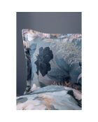 Juego de funda de edredón de algodón estampado verde con 2 fundas de almohada