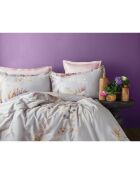 Parure housse de couette avec 2 taies d'oreiller satin de en coton imprimé multicolore - 240x220 cm