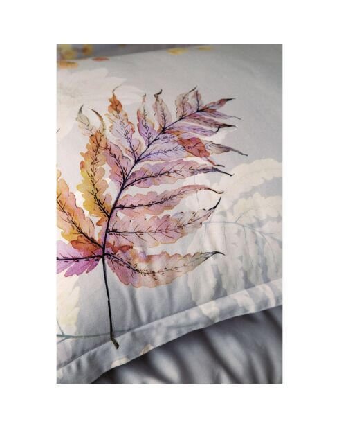 Parure housse de couette avec 2 taies d'oreiller satin de en coton imprimé multicolore - 240x220 cm
