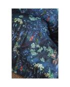 Juego de funda de edredón de algodón estampado azul con 2 fundas de almohada