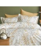 Parure housse de couette avec 2 taies d'oreiller en coton imprimé beige - 260x240 cm
