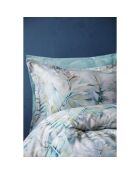 Parure housse de couette avec 2 taies d'oreiller en coton imprimé verte