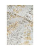 Parure housse de couette avec 2 taies d'oreiller en coton imprimé beige - 260x240 cm