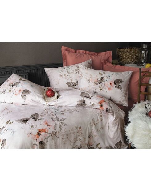 Juego de funda nórdica de satén de algodón con estampado multicolor y 2 fundas de almohada, 240 x 220 cm