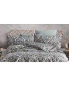 Parure housse de couette avec 2 taies d'oreiller 100% Satin de Coton beige