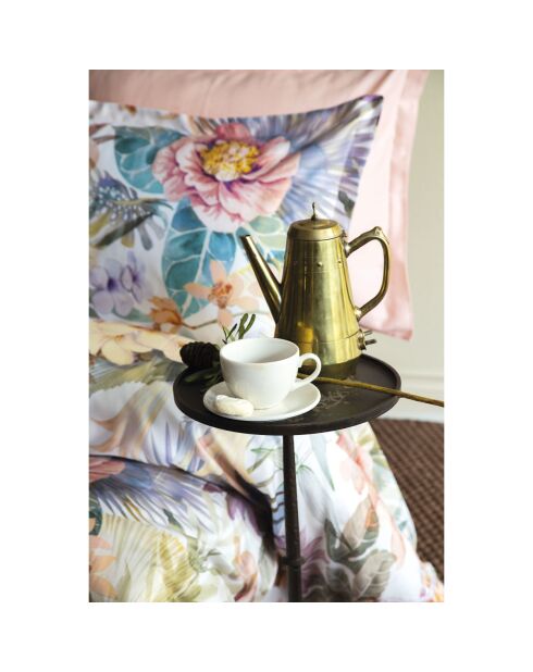 Juego de funda de edredón de algodón con estampado multicolor y 2 fundas de almohada