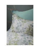 Juego de funda nórdica de algodón estampado verde con 2 fundas de almohada, 240 x 220 cm