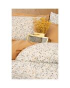 Parure housse de couette avec 2 taies d'oreiller en coton imprimé beige