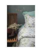 Juego de funda nórdica de algodón estampado verde con 2 fundas de almohada, 240 x 220 cm