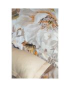 Parure housse de couette avec 2 taies d'oreiller en coton imprimé beige