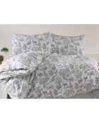 Parure housse de couette avec une taie d'oreiller en coton grise - 140x200 cm