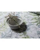 Juego de funda nórdica de algodón estampado verde con 2 fundas de almohada, 240 x 220 cm