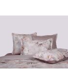 Juego de funda nórdica de algodón estampado rosa con 2 fundas de almohada, 240 x 220 cm