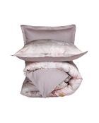 Juego de funda nórdica de algodón estampado rosa con 2 fundas de almohada, 240 x 220 cm