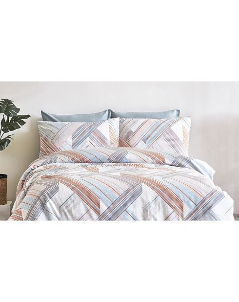 Juego de fundas nórdicas de algodón multicolor con 2 fundas de almohada, 200 x 200 cm