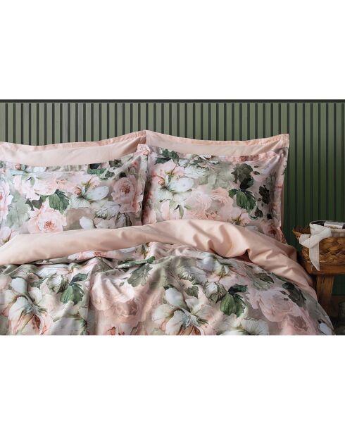 Juego de funda nórdica de satén de algodón con estampado multicolor y 2 fundas de almohada, 240 x 220 cm
