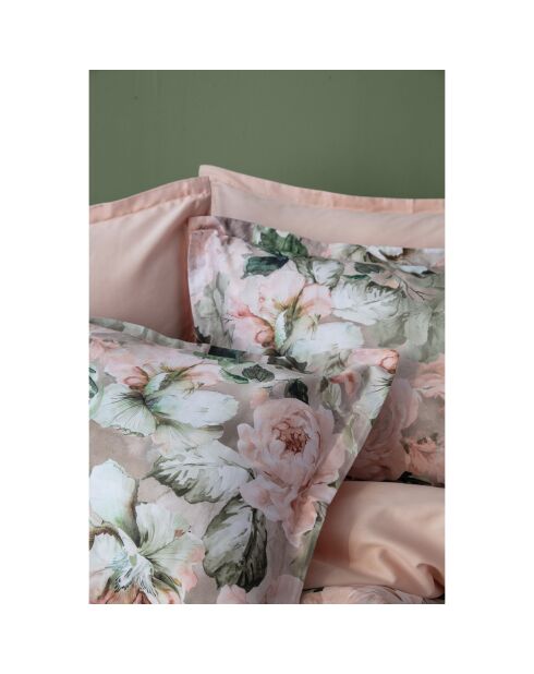 Juego de funda nórdica de satén de algodón con estampado multicolor y 2 fundas de almohada, 240 x 220 cm