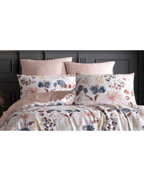 Parure housse de couette avec 2 taies d'oreiller en coton imprimé multicolore - 200x200 cm
