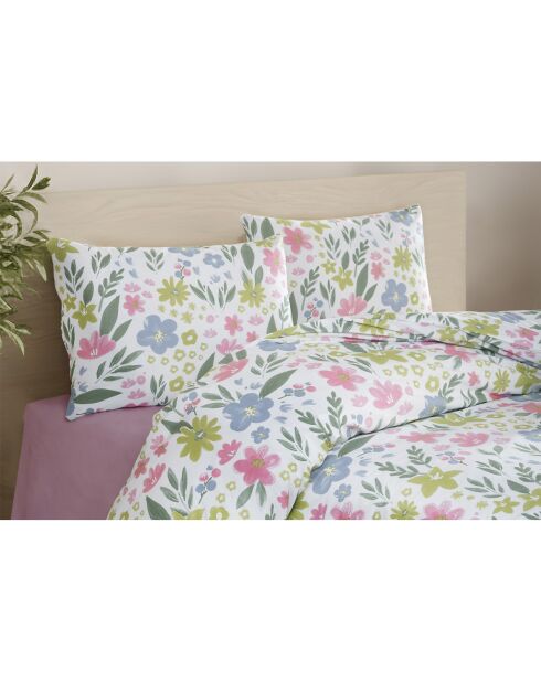 Set copripiumino in cotone stampato multicolore con federa -140x200 cm