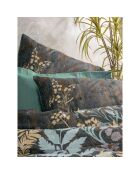 Parure housse de couette avec taie d'oreiller en coton imprimé verte - 140x200 cm