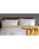 Parure housse de couette avec un taie d'oreiller en coton imprimé jaune -140x200 cm