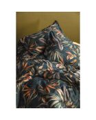 Parure housse de couette avec 2 taies d'oreiller satin de en coton imprimé multicolore - 240x220 cm