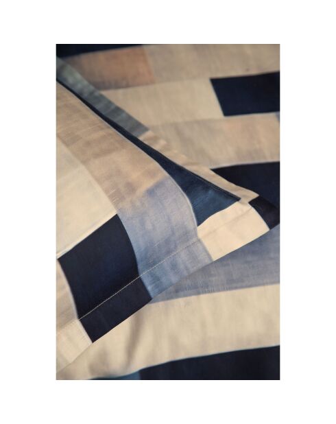 Set copripiumino in cotone stampato blu con 2 federe - 240x220 cm
