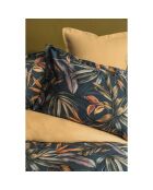 Parure housse de couette avec 2 taies d'oreiller satin de en coton imprimé multicolore - 240x220 cm