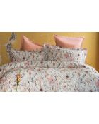 Parure housse de couette avec 2 taies d'oreiller satin de en coton imprimé multicolore - 240x220 cm
