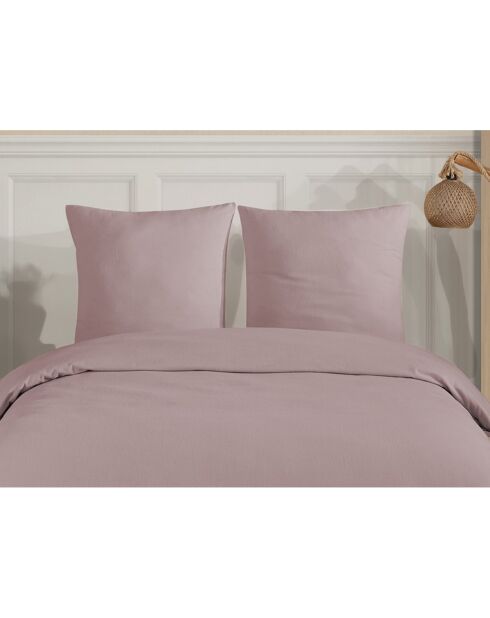 Bedset met 2 kussenslopen Roze katoenen flanel - 260x240 cm