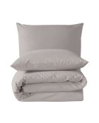 Set copripiumino con federa in cotone beige - 140x200 cm