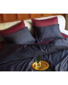 Set copripiumino in cotone stampato blu con 2 federe